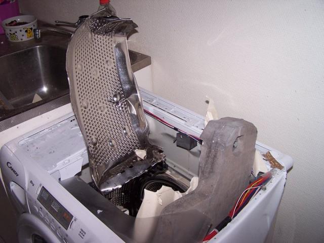 damage caused by washing machine exploding